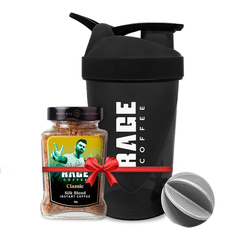 RAGE COFFEE Silk Blend Classic 60 Gm + Multi-Purpose Shaker