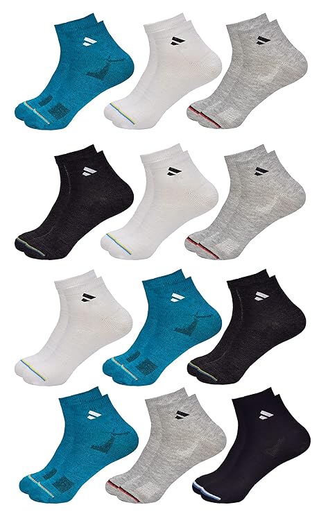 SJeware 12 Pairs Solid Ankle Length Socks