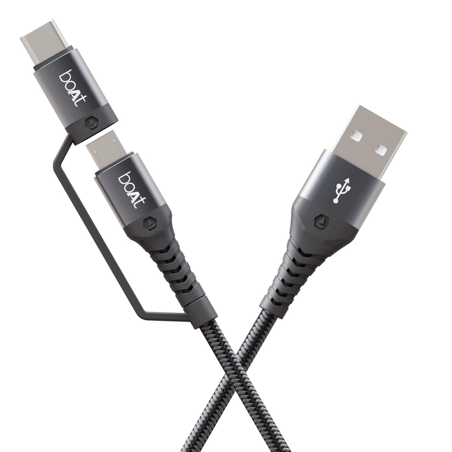 boAt 2 in 1 Type-C & Micro USB Data Cable
